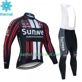 Radbekleidung Radtrikot Langarm + Lang Trägerhose 2020 Team Sunweb Winter Thermal Fleece N003